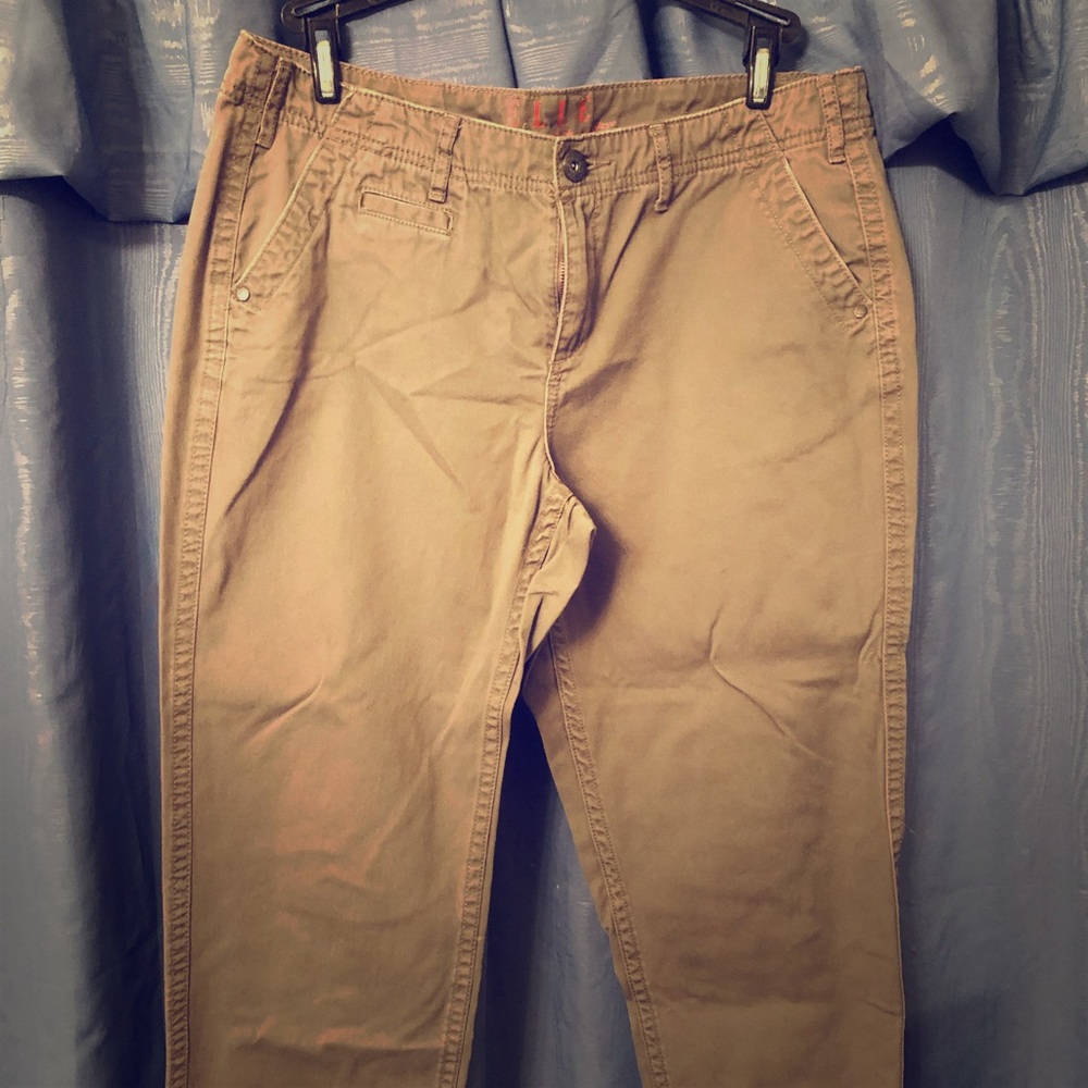 Elle straight leg brown chino pants